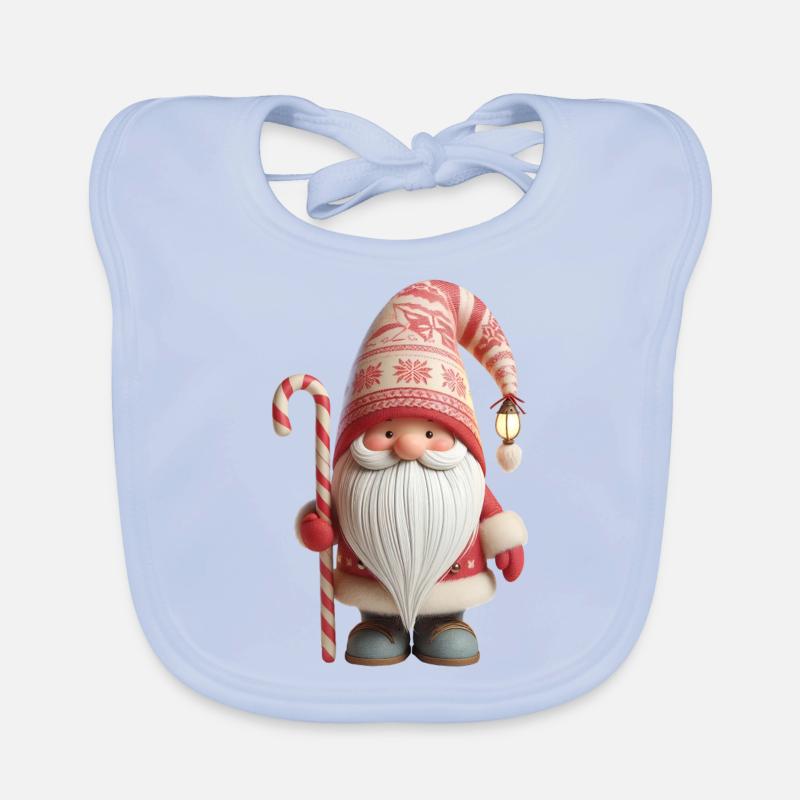 Gnome de Noël 2 Bavoir bio Bébé