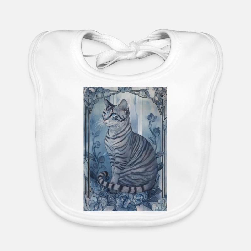 jayfeather häherfeder schöne getigerte Katze grau Baby Bio-Lätzchen