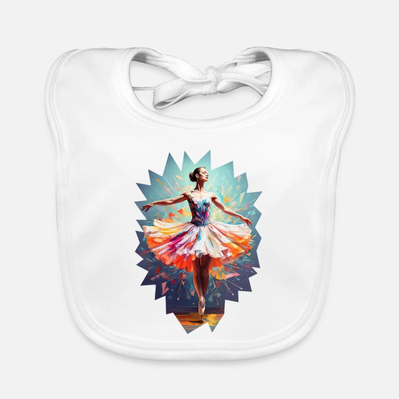 Ballet dancer modern hypercolor Organic Baby Bibs