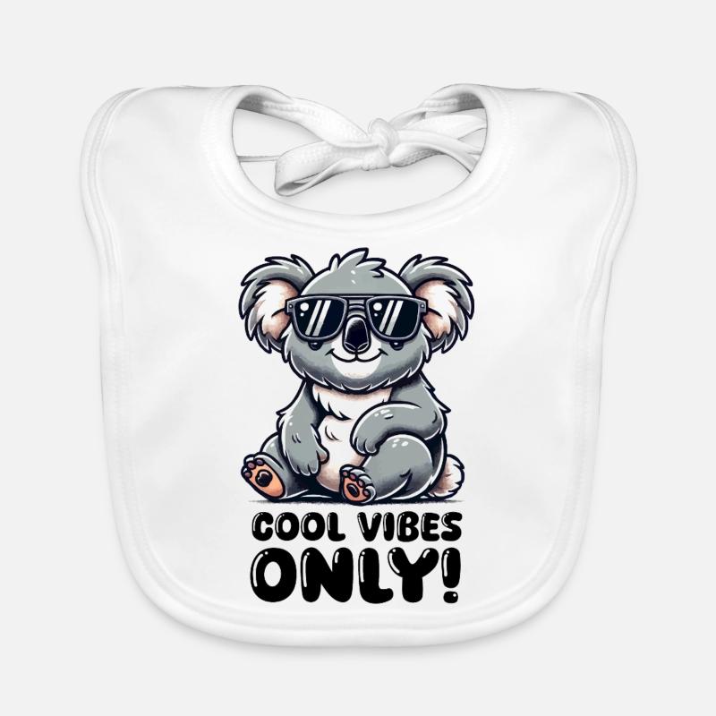 Koala Bear Sunglasses Cool Organic Baby Bibs