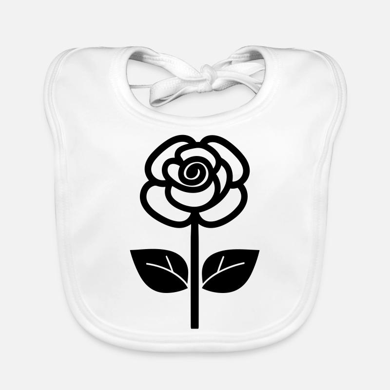 Rosa Blume Baby Bio-Lätzchen