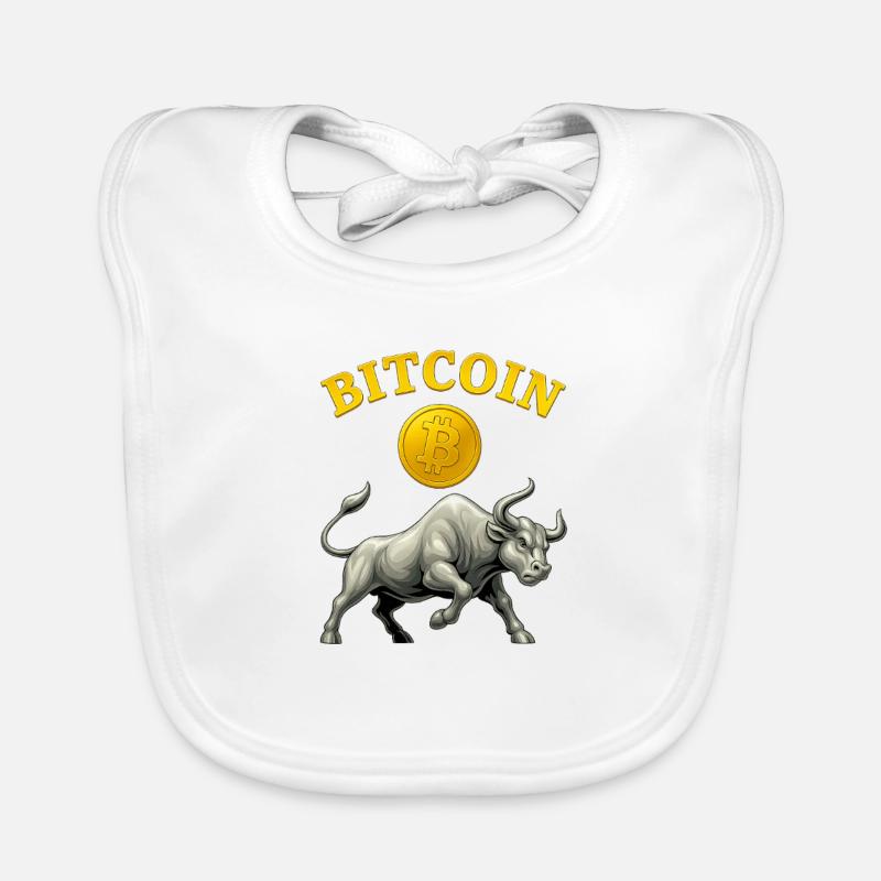 Bitcoin Bull Run - Bavoir bio Bébé - blanc