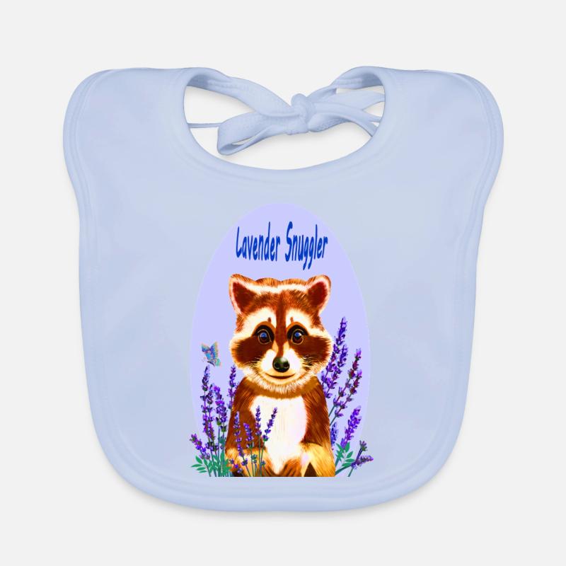 Waschbär-Liebhaber von Lavendel Baby Bio-Lätzchen
