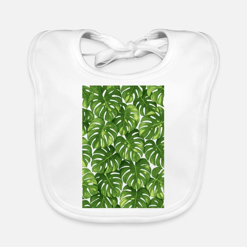 Monstera Organic Baby Bibs