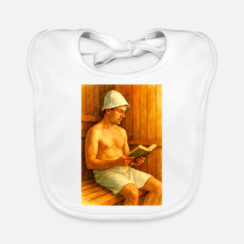 Lecture dans le sauna Bavoir bio Bébé