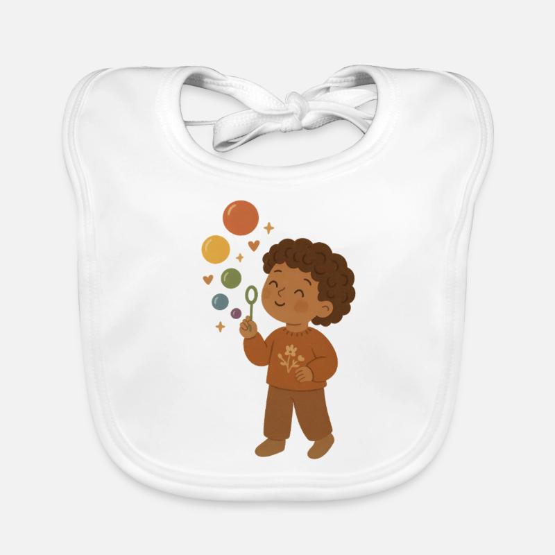 Regenbogen Seifenblasen Kind – Pride Design Baby Bio-Lätzchen