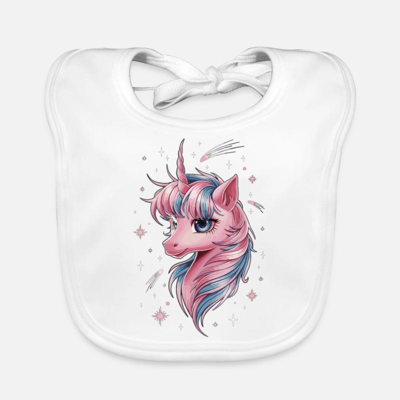 Magisches Einhorn mit Sternen Baby Bio-Lätzchen