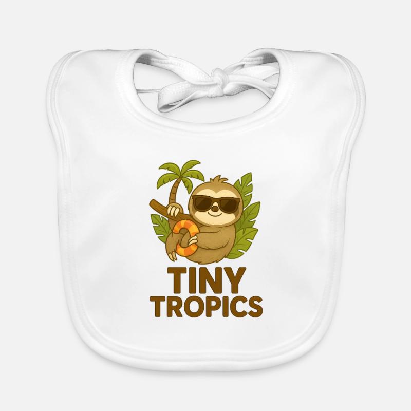 Tiny Tropics – Sloth Organic Baby Bibs