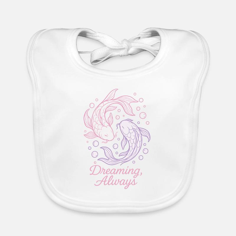 Yin Yang Koi Pisces Sign Organic Baby Bibs