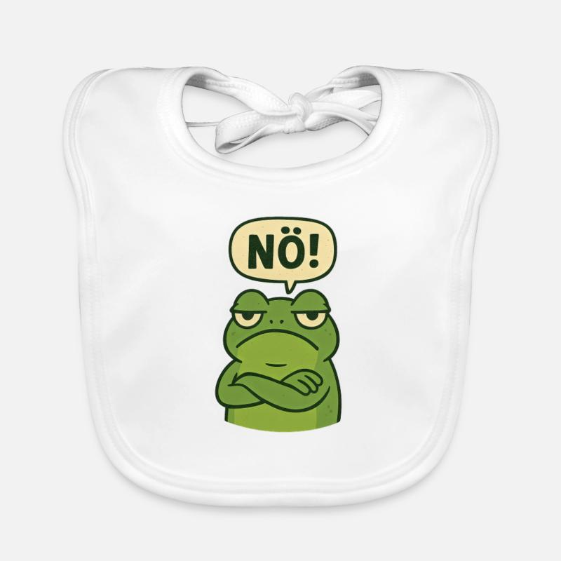 Statement Nope Frog Just No Organic Baby Bibs