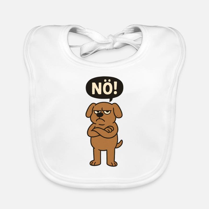 Statement Hund Nö Einfach Nein Baby Bio-Lätzchen