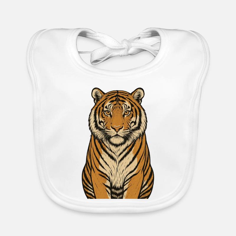 Regard du tigre sauvage Bavoir bio Bébé