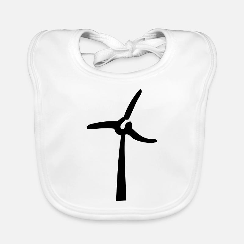 Windmill, éolienne, Windrad Baby Bio-Lätzchen