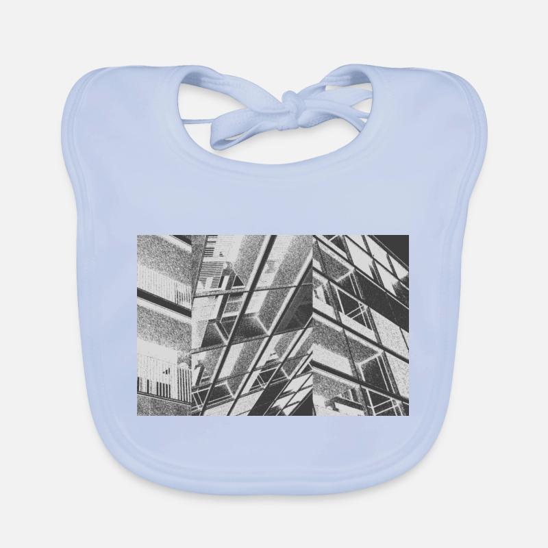 Abstract shapes and patterns form balconies Organic Baby Bibs