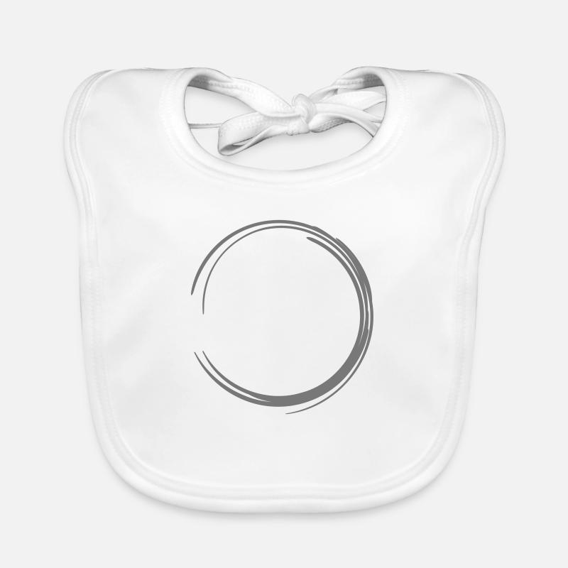Decorative art ring or circle as frame design Organic Baby Bibs