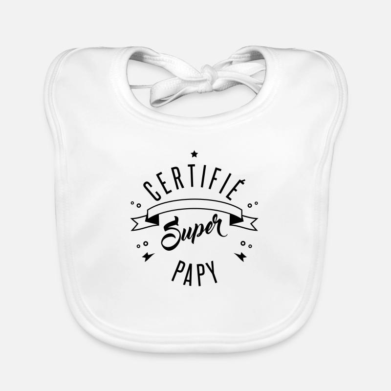 certifié super papy Bavoir bio Bébé