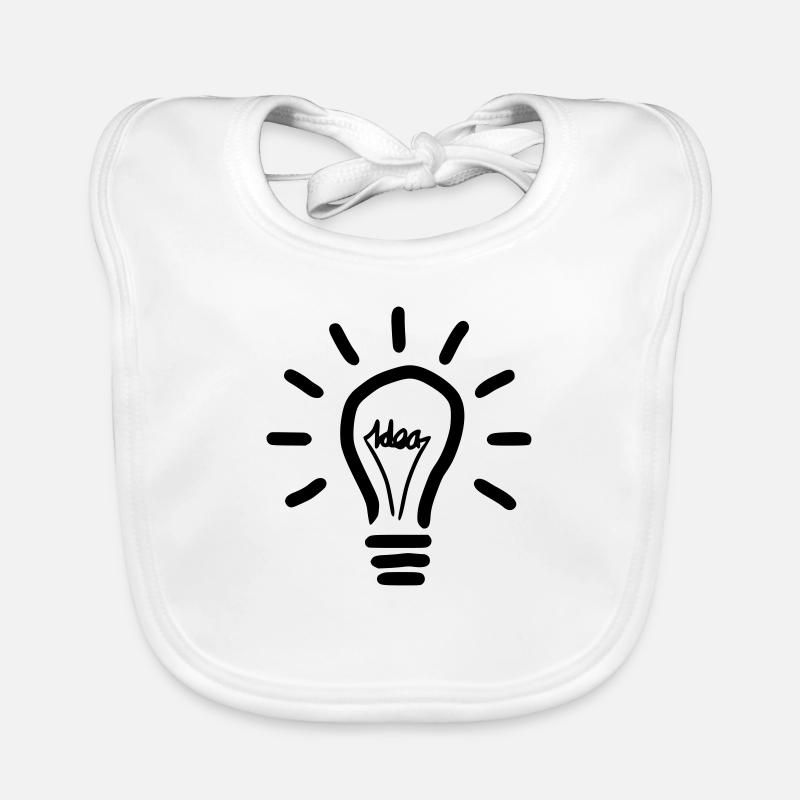 Glühbirne Idee Drahtschrift Baby Bio-Lätzchen