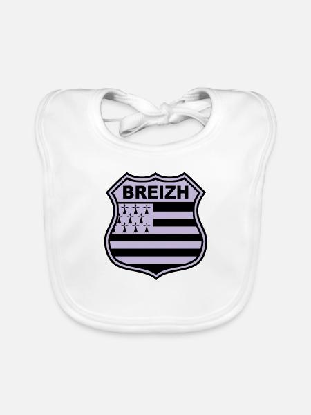 breizh bretagne - Organic Baby Bibs - white - Front