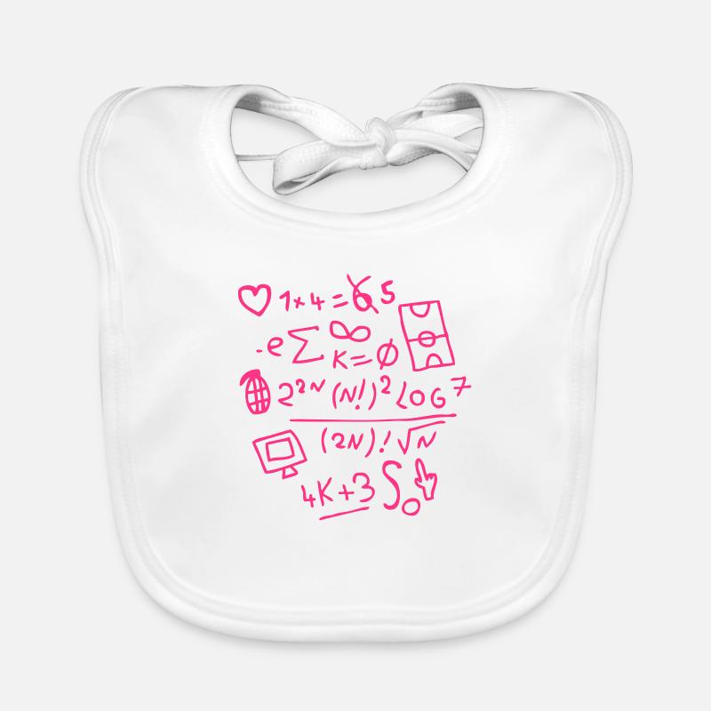 mathematical formula text Numbe figure Organic Baby Bibs