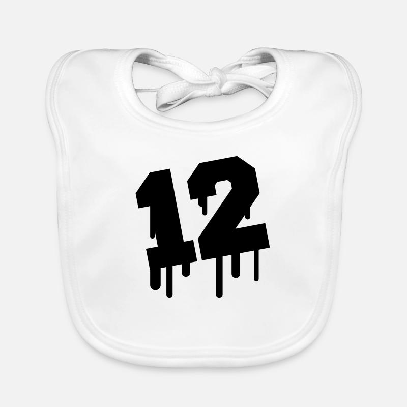 Number 12 Graffiti Bavoir bio Bébé