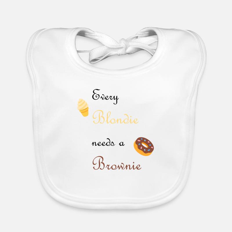 Every blondie needs a brownie Baby Bio-Lätzchen