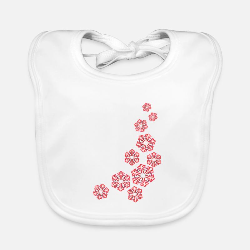 Schneeflocken Baby Bio-Lätzchen