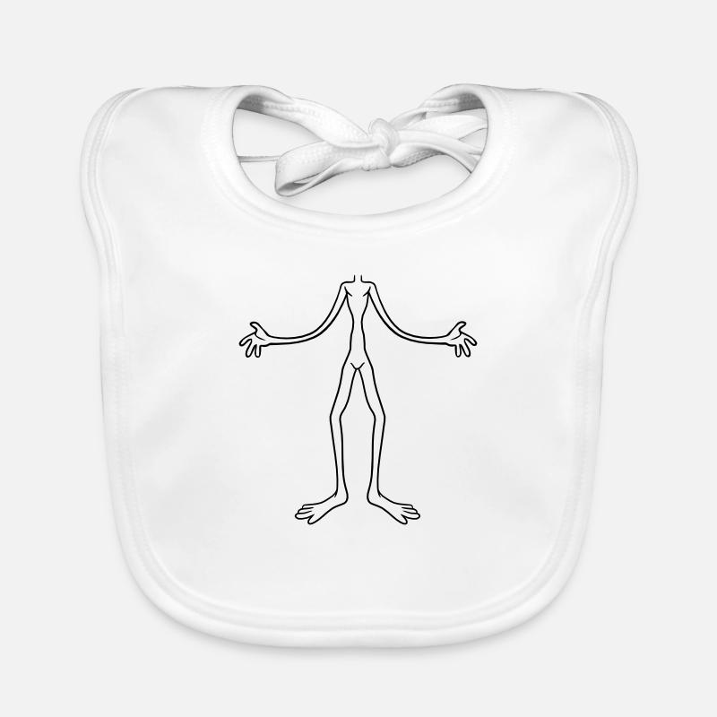 alien body without head clipart comic cartoon lust Organic Baby Bibs