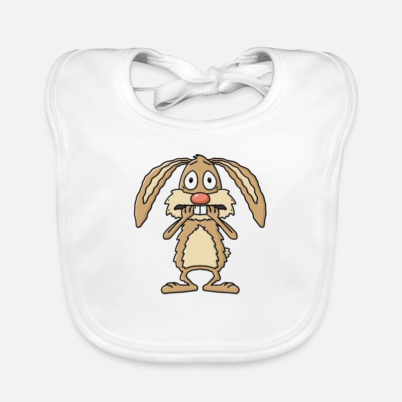 Rabbit / Scared Organic Baby Bibs