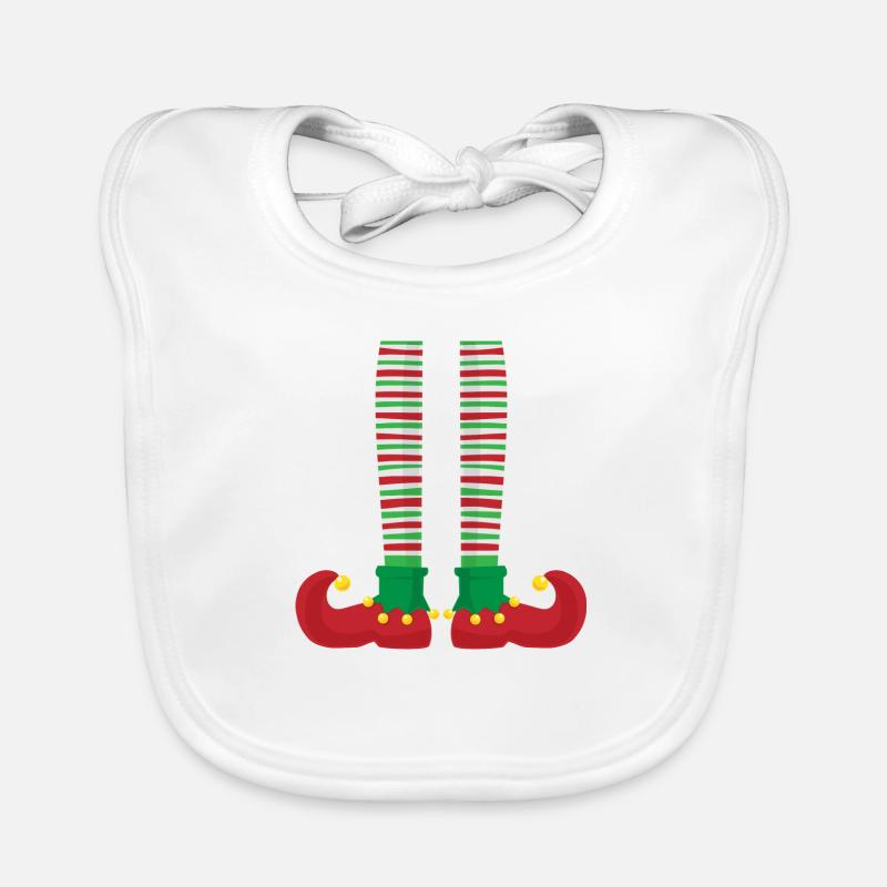 Jambes ELF - Bavoir bio Bébé - blanc