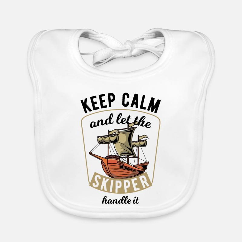 Keep Calm Sailing Baby Bio-Lätzchen