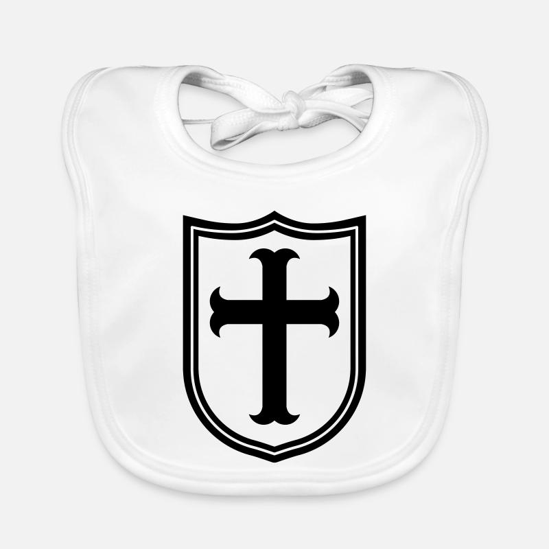 templar knight - Organic Baby Bibs - white