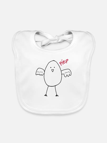 Ei - Baby Bio-Lätzchen - Weiß - Vorne
