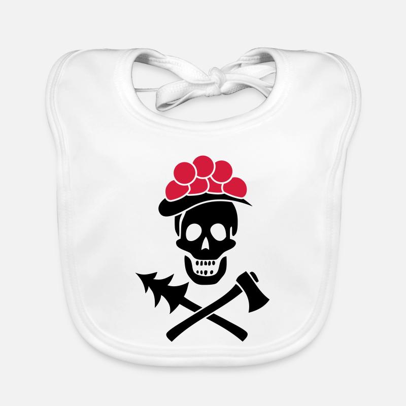 Black Forest Skull Bollenhut Axe - Pure Heimat Organic Baby Bibs