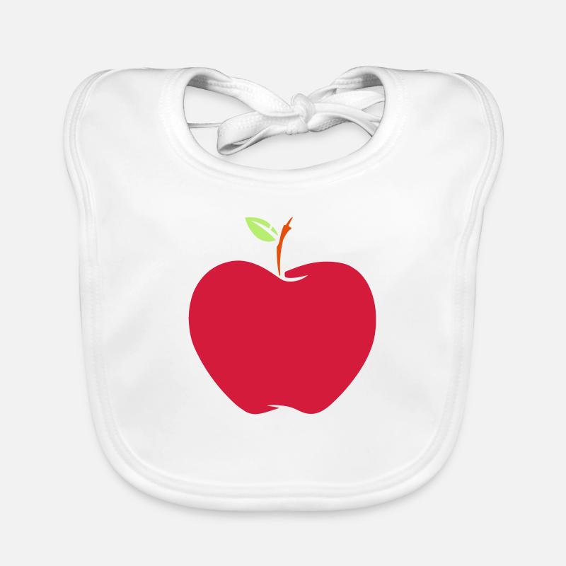 pomme - Bavoir bio Bébé - blanc
