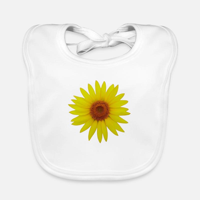Sonnenblume - Baby Bio-Lätzchen - Weiß
