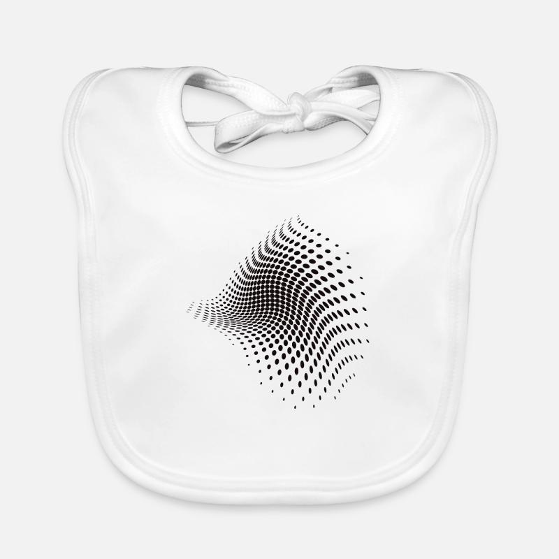 Optical illusion pattern shapes geometry gift Organic Baby Bibs