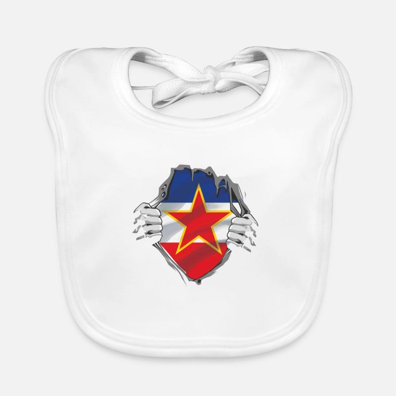 Balkan Yugoslavia Nostalgie Geschenkidee Baby Bio-Lätzchen