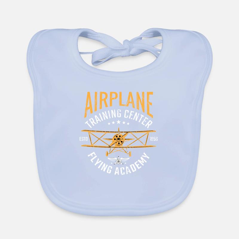 Airplane training centre Organic Baby Bibs