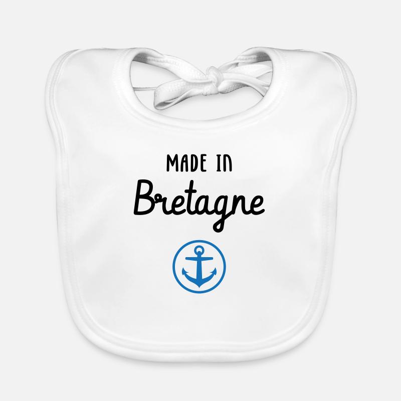 Made in Bretagne - Bavoir bio Bébé - blanc