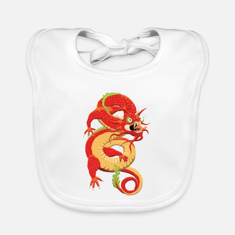 Dragon chinois Bavoir bio Bébé