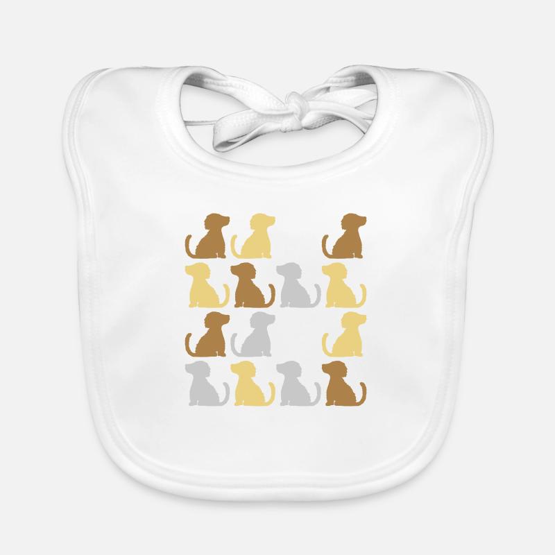 Pattern good sitting dogs Organic Baby Bibs