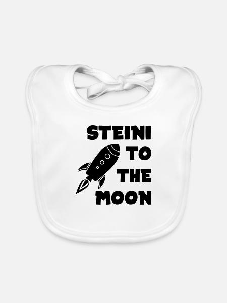 Steinhoff to the Moon - Baby Bio-Lätzchen - Weiß - Vorne