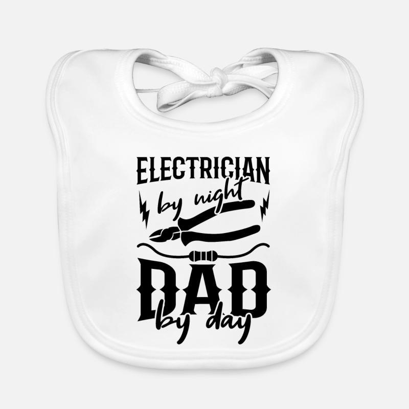 Electrician Dad Organic Baby Bibs