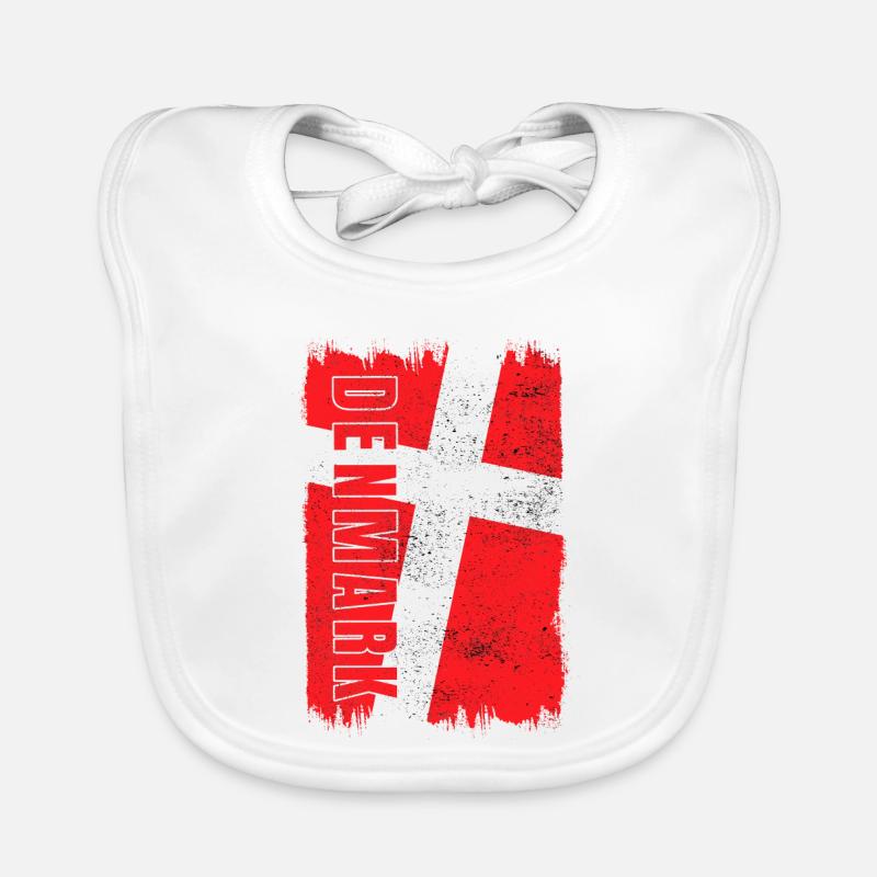 Drapeau du Danemark Bavoir bio Bébé