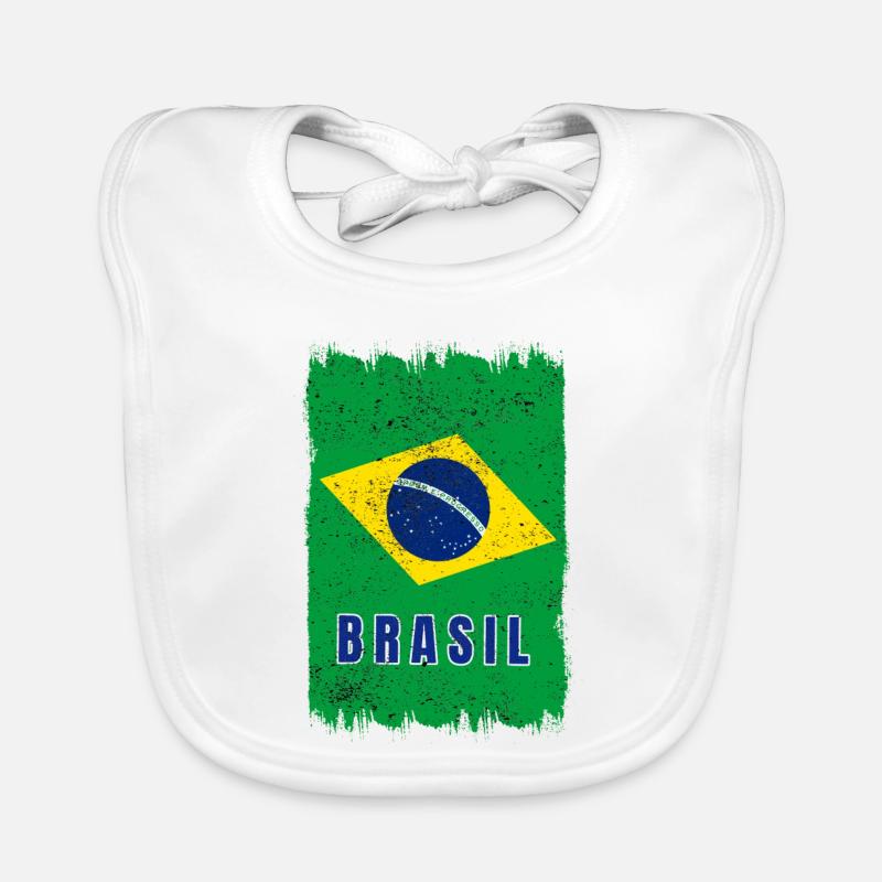 drapeau du Brésil Bavoir bio Bébé