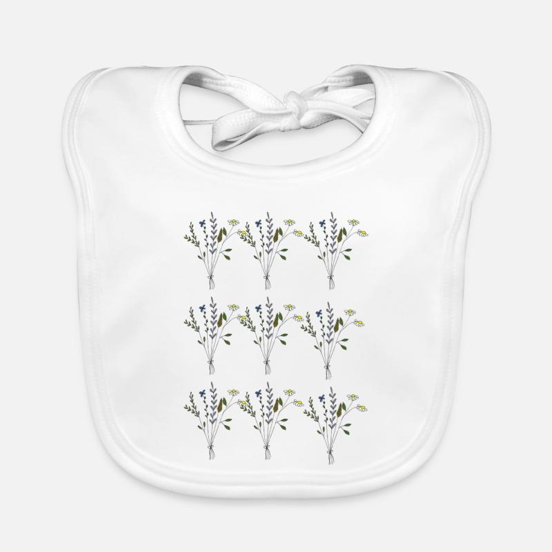 blumenwiesen muster Baby Bio-Lätzchen