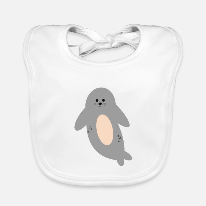 Phoque doux Bavoir bio Bébé
