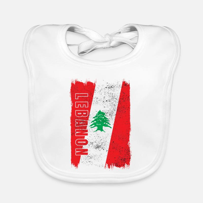 Drapeau vintage du Liban Bavoir bio Bébé