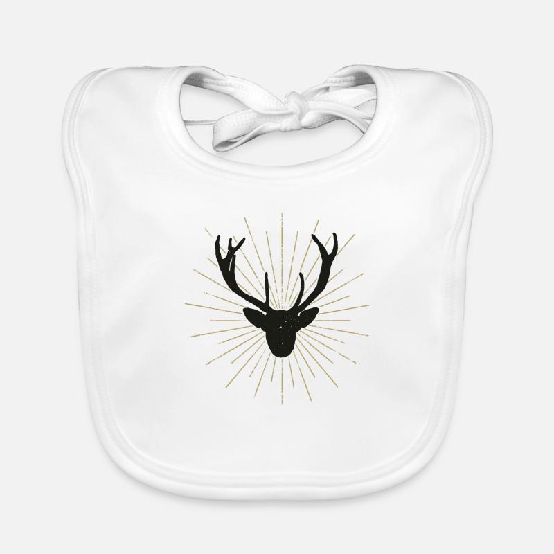 Nice illuminated deer head Organic Baby Bibs