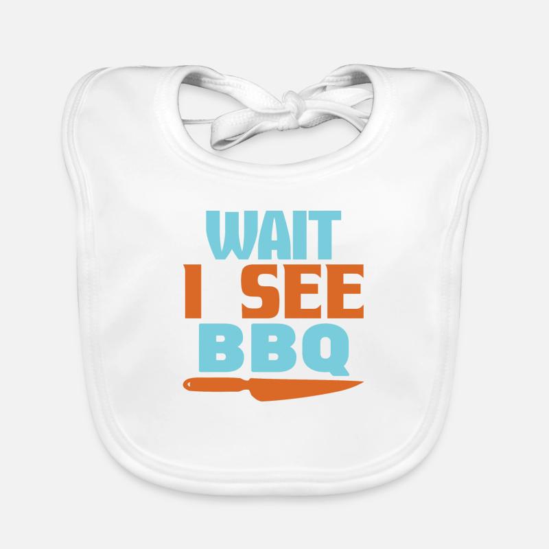 WAIT I SEE BBQ Organic Baby Bibs